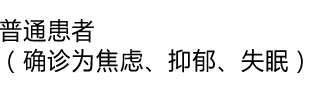 普通患者（确诊为焦虑、抑郁、失眠）